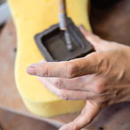 Hajeong Lee at work in her studio 2019